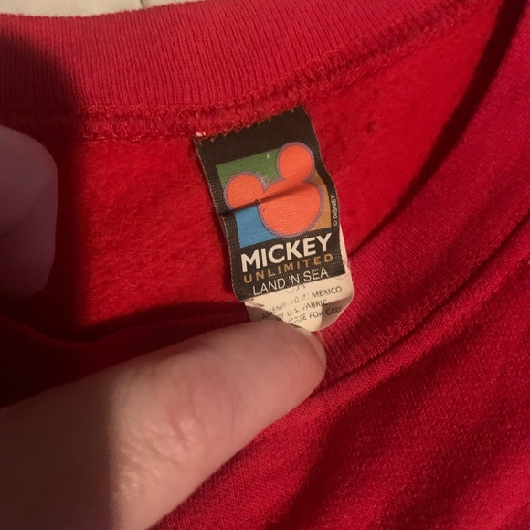 Vintage 90s Plus Size Disney Mickey Mouse Sweatshirt Rare 3X find! Red - Picture 3 of 8